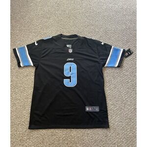Nike NFL Men's Lions On Field Jersey Size XL Stafford #9 Black Brand New